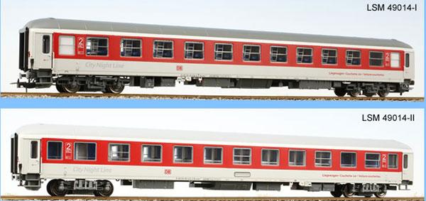 Set of 2 Passenger cars 2nd class &quot;City Night Line&quot;<br /><a href='images/pictures/LS_Models/49014.jpg' target='_blank'>Full size image</a>
